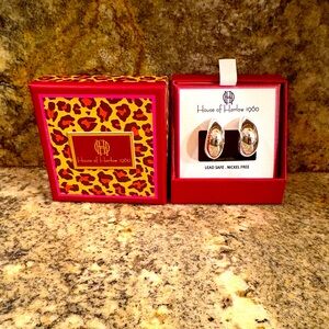 NEW House of Harlow 1960 Silver Hoop Earrings